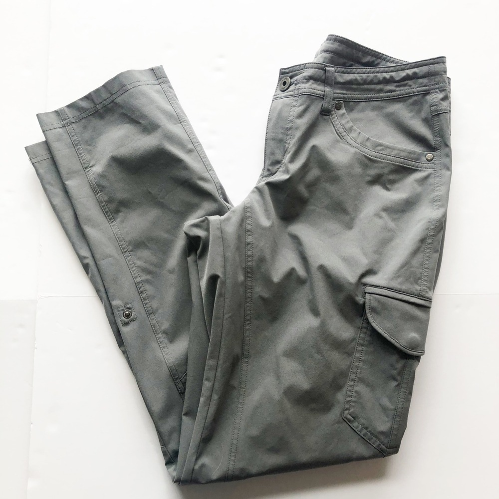 Kuhl Pants Womens 8 Freeflex Roll-Up Gray Cargo Hiking Convertible Capri - Picture 2 of 11